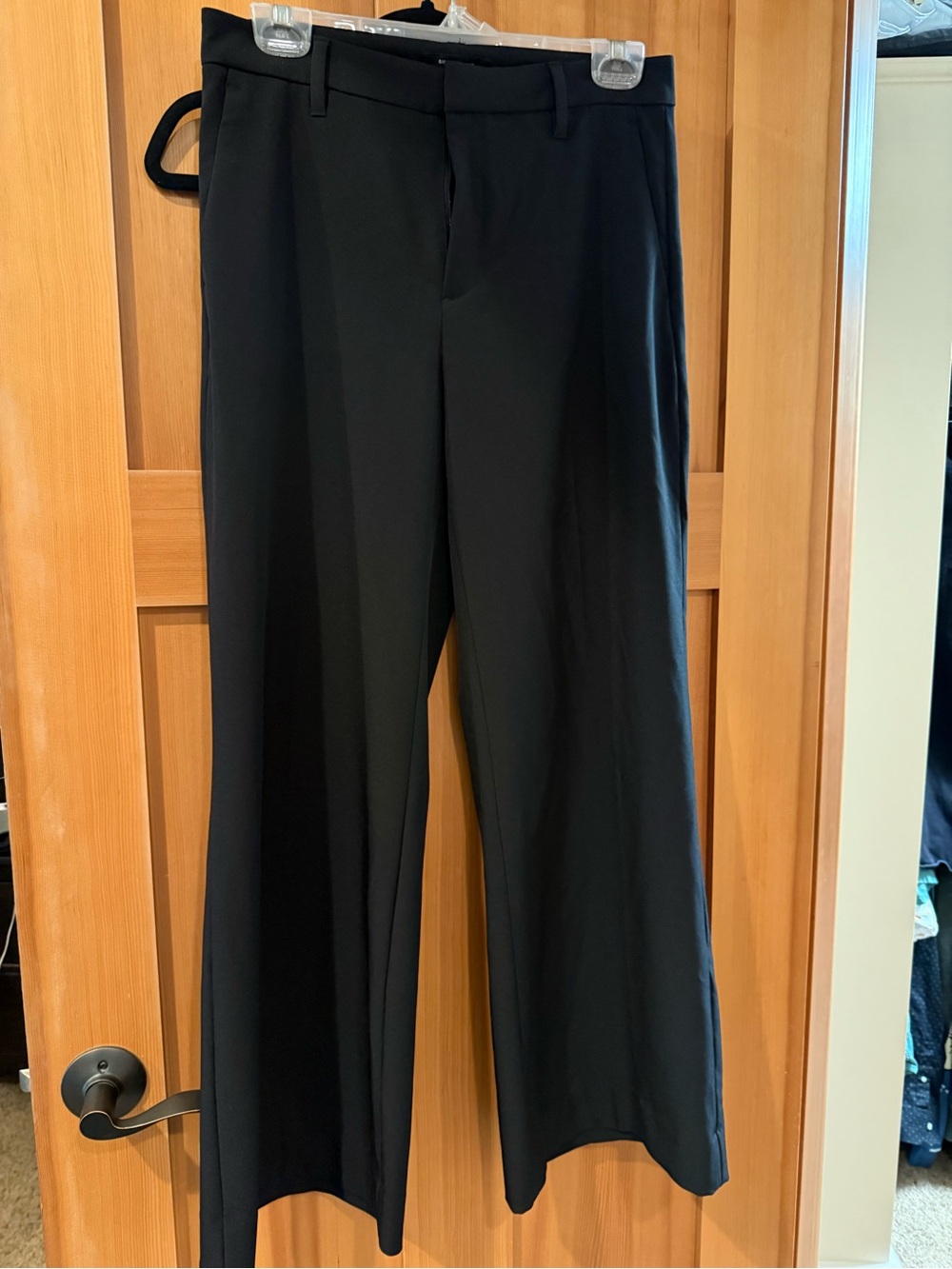 Banana Republic sculpted stretch Black Wide-Leg Dress Pants - petite